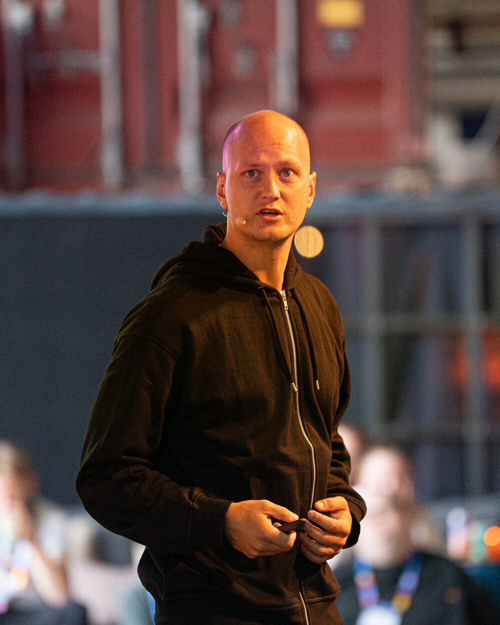 Isak Berglind speaking at Laravel Live Denmark 2025
